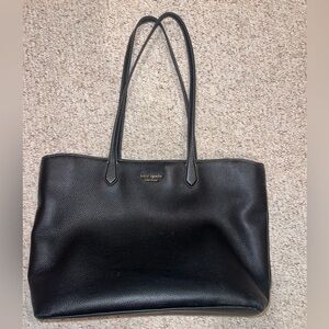 kate spade Black Pebbled Leather Shoulder Tote